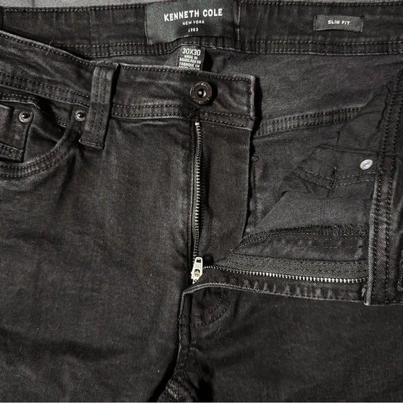 Kenneth Cole New York Slim Fit Black Jeans 30x30 - Picture 5 of 5